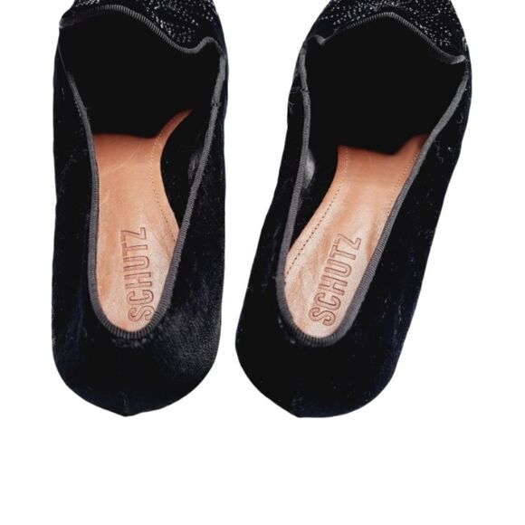 Schutz Velour Floral Jeweled Loafers - Picture 4 of 6